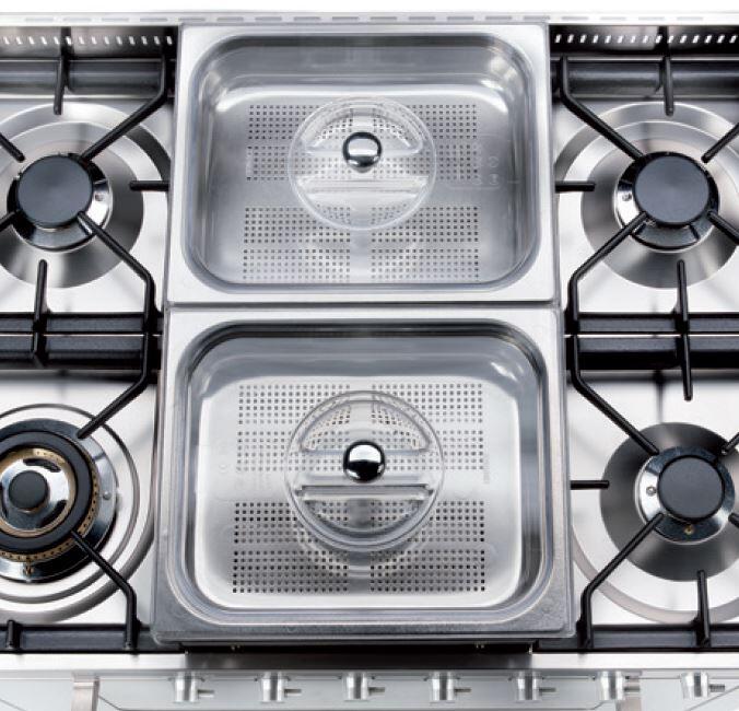 Ilve G00202 Stainless Steel Steam Cooker Basins