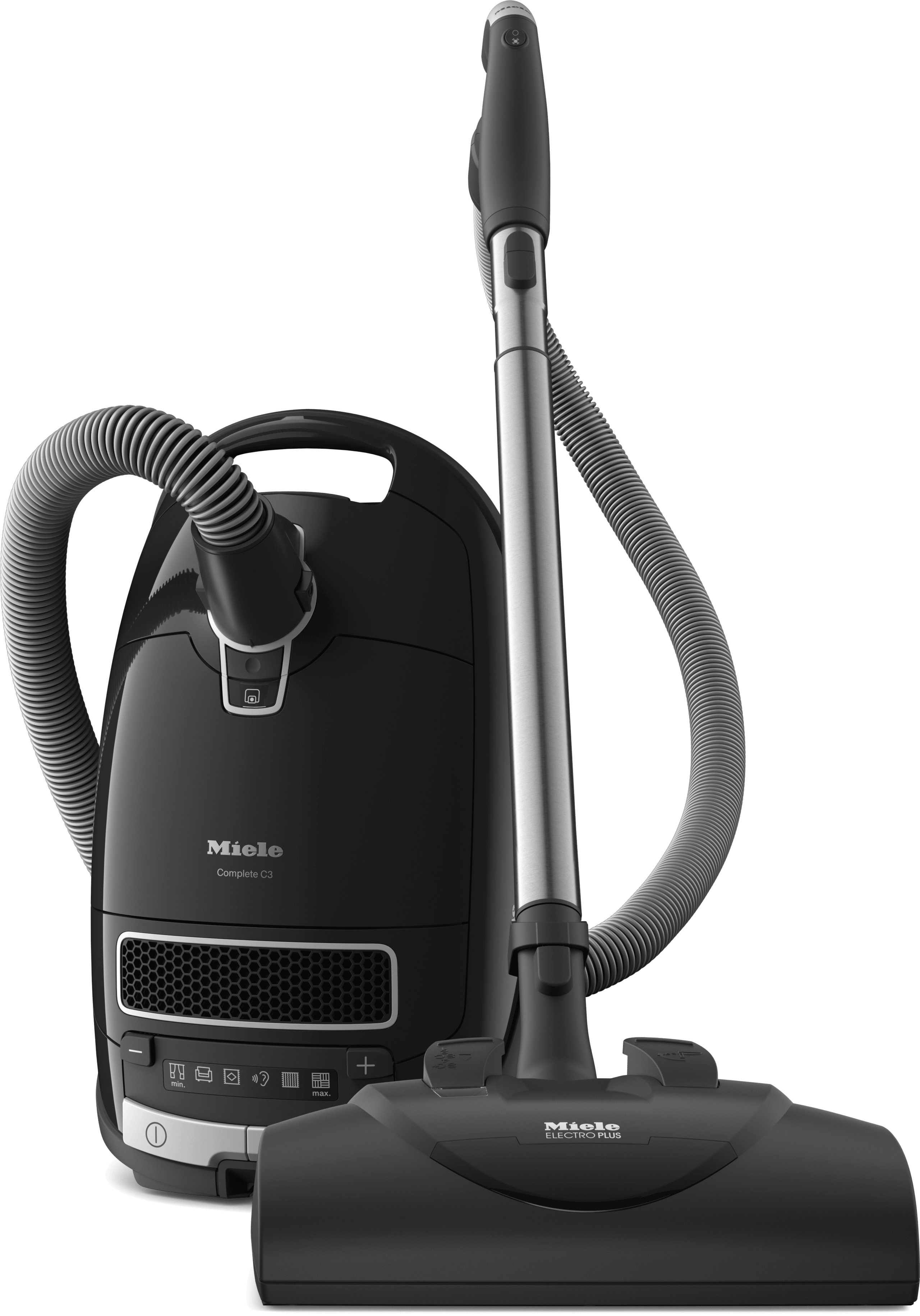 Miele COMPLETEC3KONAPOWERLINESGFE0OBSIDIANBLACK Complete C3 Kona Powerline - Sgfe0 - Canister Vacuum Cleaners With Electrobrush For Thorough Cleaning Of Heavy-Duty Carpeting.