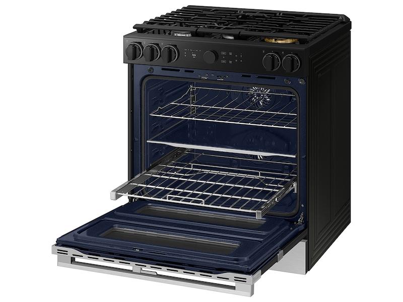 Samsung NSG6DG8550SR Bespoke Smart Slide-In Gas Range 6.0 Cu. Ft. With Flex Duo&#8482; & Illuminated Precision Knobs In Stainless Steel