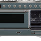 Ilve UM12FDNS3BGCLP Majestic Ii 48 Inch Dual Fuel Liquid Propane Freestanding Range In Blue Grey With Chrome Trim