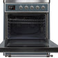 Ilve UMI30NE3BGC Majestic Ii 30 Inch Electric Freestanding Range In Blue Grey With Chrome Trim