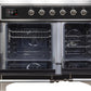 Ilve UMDI10NS3BKC Majestic Ii 40 Inch Electric Freestanding Range In Glossy Black With Chrome Trim