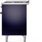 Ilve UP48FNMPMBG Nostalgie Ii 48 Inch Dual Fuel Natural Gas Freestanding Range In Blue With Brass Trim