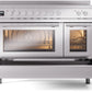 Ilve UPI486WMPSS Professional Plus Ii 48 Inch Electric Freestanding Range In Stainless Steel With Trim