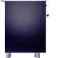 Ilve UP36FNMPMBCLP Nostalgie Ii 36 Inch Dual Fuel Liquid Propane Freestanding Range In Blue With Chrome Trim