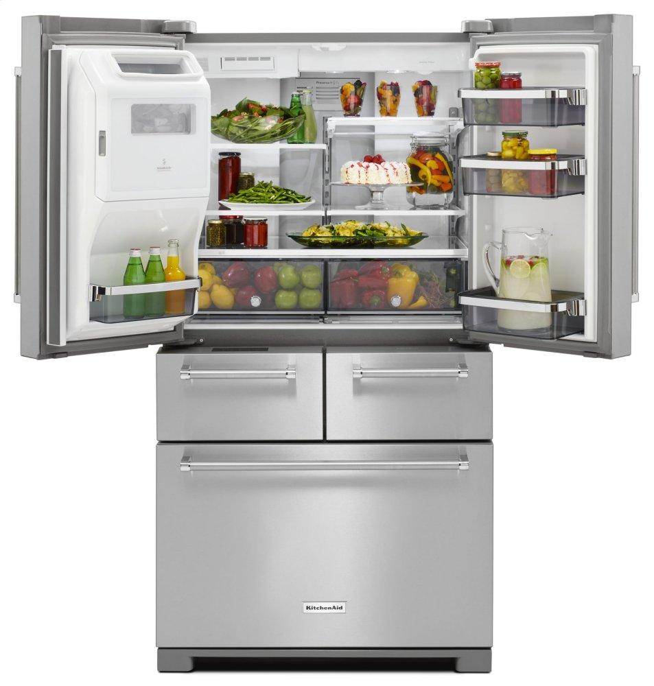 Kitchenaid KRMF606ESS 25.8 Cu. Ft. 36-Inch Multi-Door Freestanding Refrigerator - Stainless Steel