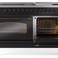 Ilve UP60FNMPBKBLP Nostalgie Ii 60 Inch Dual Fuel Liquid Propane Freestanding Range In Glossy Black With Bronze Trim