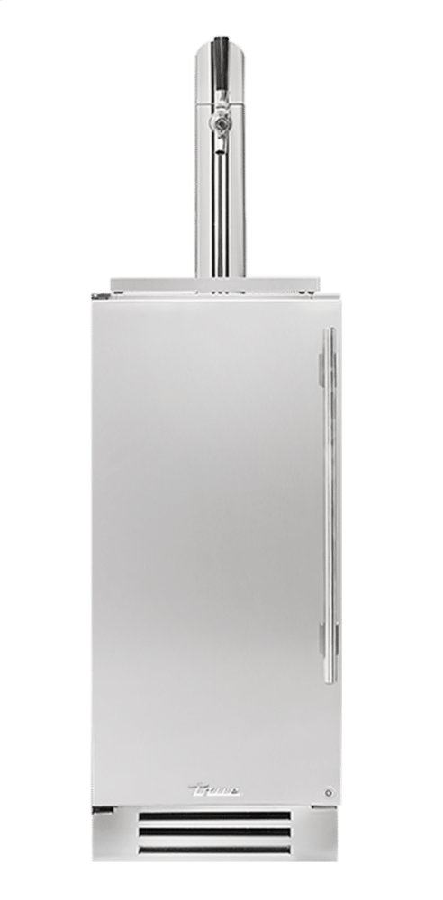 True Residential TUR15BDLSSC 15 Inch Single Tap Solid Stainless Door Left Hinge Undercounter Beverage Dispenser