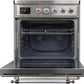 Ilve UMI30NE3SSC Majestic Ii 30 Inch Electric Freestanding Range In Stainless Steel With Chrome Trim