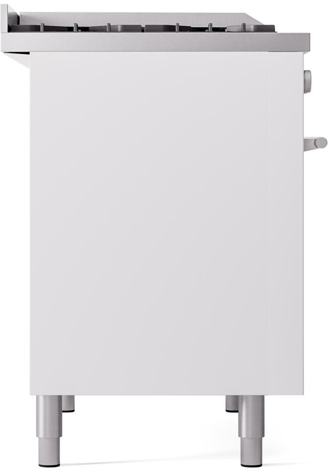 Ilve UPD40FWMPWH Professional Plus Ii 40 Inch Dual Fuel Natural Gas Freestanding Range In White With Trim