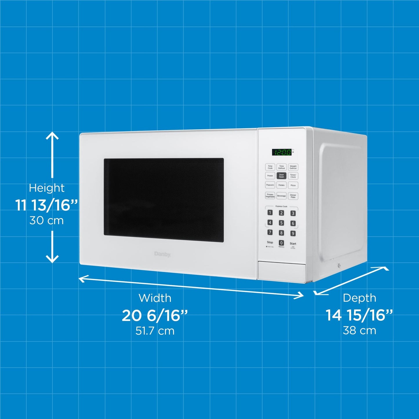 Danby DBMW1121BWW Danby 1.1 Cu. Ft. Countertop Microwave In White