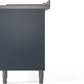 Ilve UP60FSWMPBGLP Professional Plus Ii 60 Inch Dual Fuel Liquid Propane Freestanding Range In Blue Grey With Trim