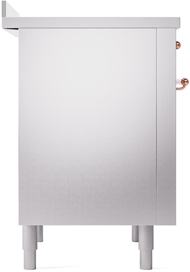 Ilve UPI366NMPSSP Nostalgie Ii 36 Inch Electric Freestanding Range In Stainless Steel With Copper Trim