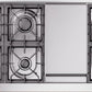 Ilve UP48FQNMPAWC Nostalgie Ii 48 Inch Dual Fuel Natural Gas Freestanding Range In Antique White With Chrome Trim