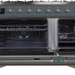 Ilve UM12FDNS3BGB Majestic Ii 48 Inch Dual Fuel Natural Gas Freestanding Range In Blue Grey With Bronze Trim