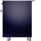 Ilve UP36FNMPMBP Nostalgie Ii 36 Inch Dual Fuel Natural Gas Freestanding Range In Blue With Copper Trim