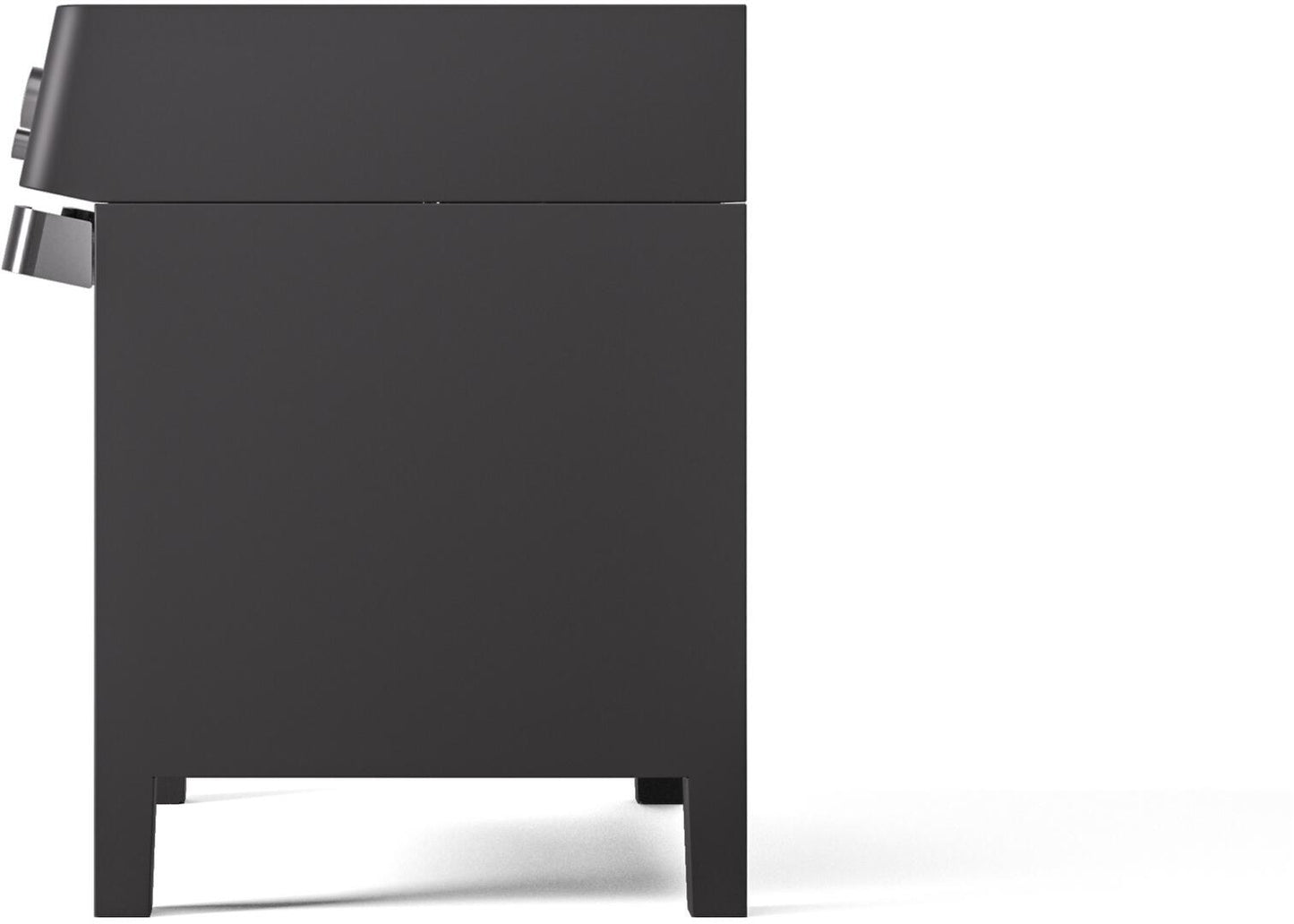 Ilve UPMI09S3MK Panoramagic 36 Inch Electric Freestanding Range In Matte Black With Trim