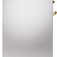 Ilve UPI304NMPSSG Nostalgie Ii 30 Inch Electric Freestanding Range In Stainless Steel With Brass Trim