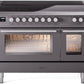 Ilve UPI486WMPMG Professional Plus Ii 48 Inch Electric Freestanding Range In Matte Graphite With Trim