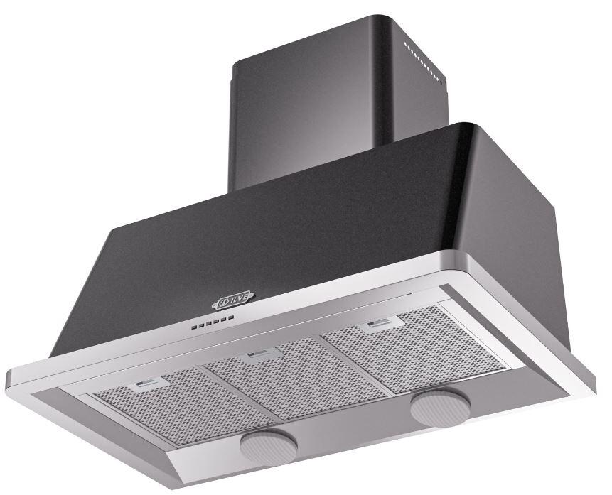 Ilve UAM100BK Majestic 40 Inch Glossy Black Wall Mount Range Hood