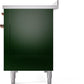 Ilve UPI486NMPEGP Nostalgie Ii 48 Inch Electric Freestanding Range In Emerald Green With Copper Trim