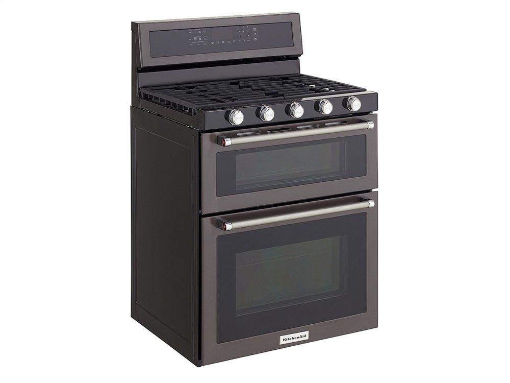 Kitchenaid KFGS530ESS 30-Inch 5 Burner Gas Convection Range With Warming Drawer - Stainless Steel