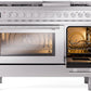 Ilve UP48FWMPSS Professional Plus Ii 48 Inch Dual Fuel Natural Gas Freestanding Range In Stainless Steel With Trim