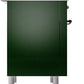 Ilve UPI366NMPEGB Nostalgie Ii 36 Inch Electric Freestanding Range In Emerald Green With Bronze Trim