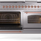 Ilve UP60FNMPSSP Nostalgie Ii 60 Inch Dual Fuel Natural Gas Freestanding Range In Stainless Steel With Copper Trim