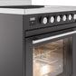 Ilve UPI304WMPMG Professional Plus Ii 30 Inch Electric Freestanding Range In Matte Graphite With Trim