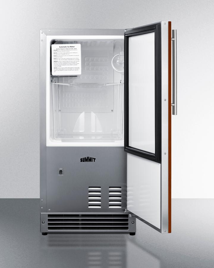 Summit BIM26H32IF 15" Wide 25 Lb. Drain-Free Icemaker, Ada Compliant (Panel Not Included)