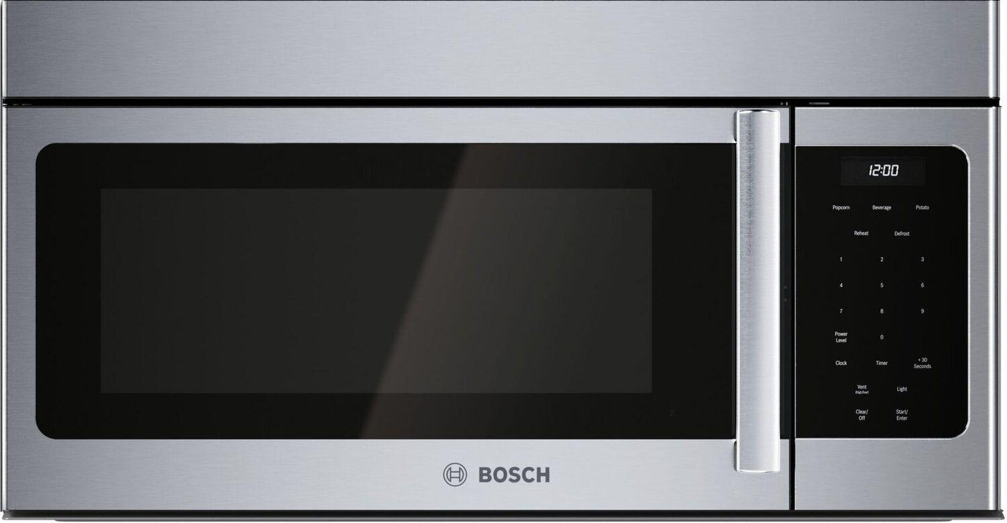 Bosch HMV3054U 300 Series Over-The-Range Microwave 30" Left Sideopening Door, Stainless Steel Hmv3054U