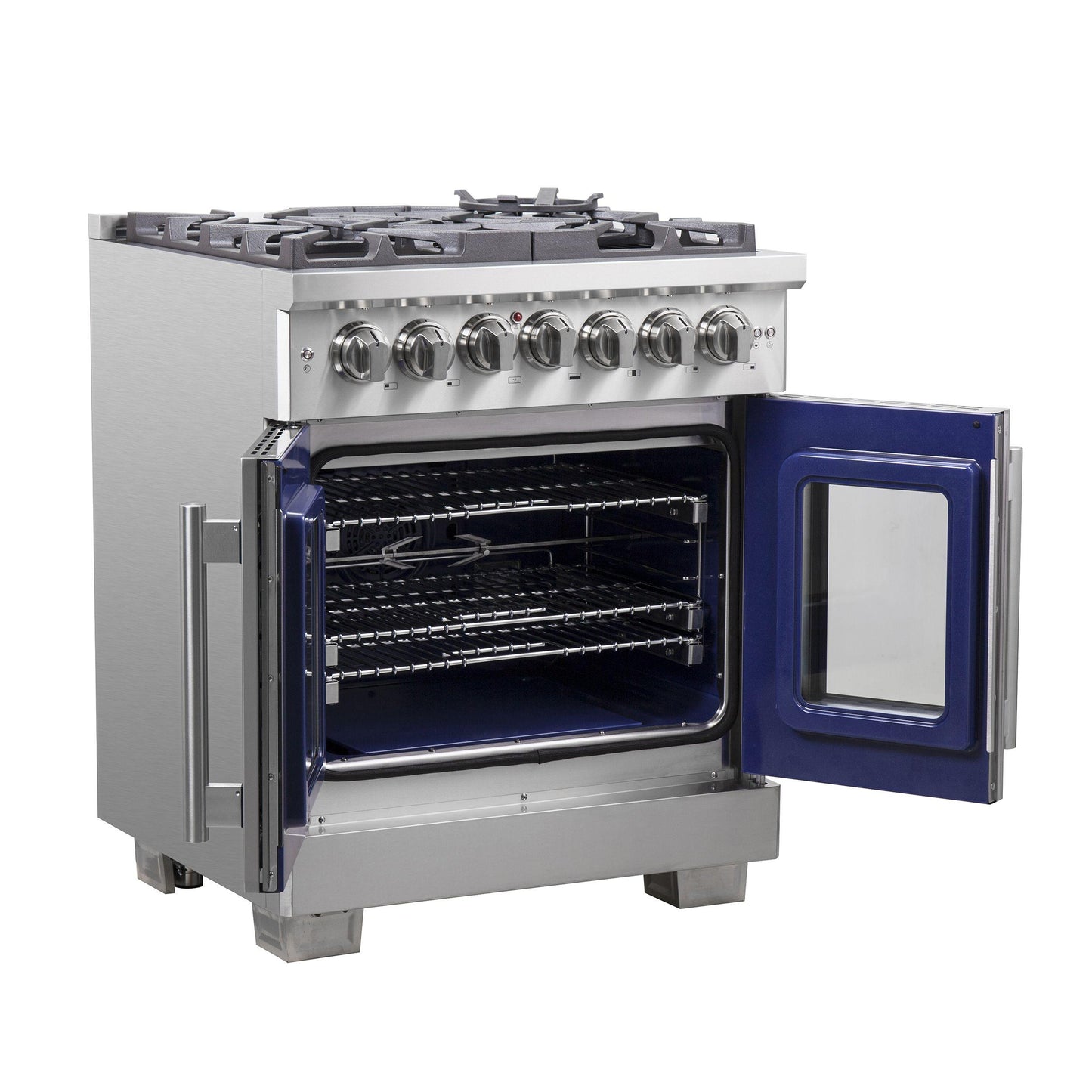 Forno FFSGS638730 Forno Capriasca 30" Freestanding French Door Dual Fuel Range