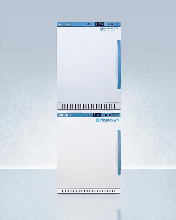 Summit ARS6PVAFZ5PVBIADASTACKLHD 24" Wide Performance Series All-Refrigerator/All-Freezer Combination