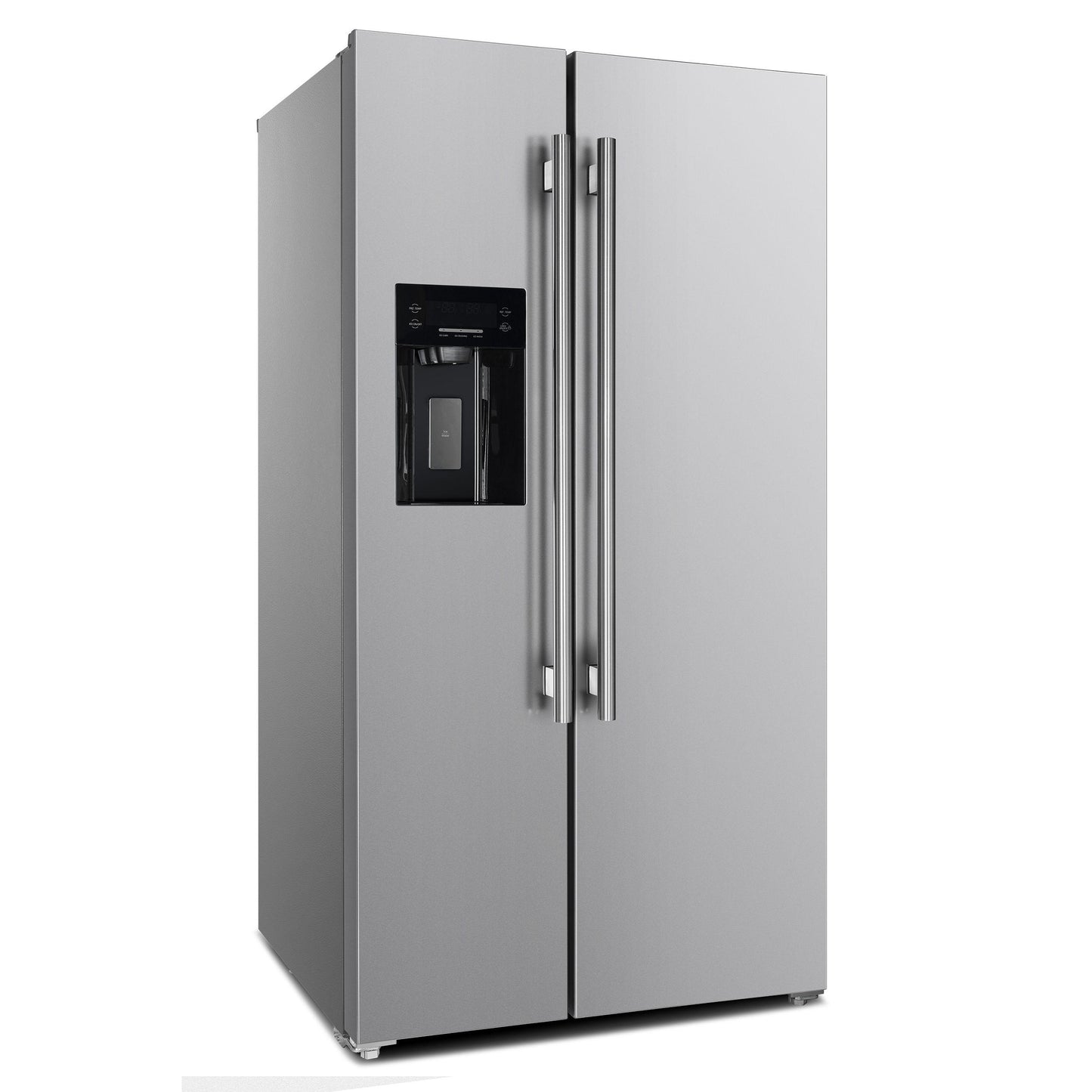 Forno FFRBI184440SG Salerno 36" Side By Side 20 Cu.Ft Stainless Steel Refrigerator With Ice Maker & Decorative Grill