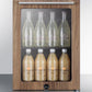 Summit SCR114LWP1 Compact Glass Door Beverage Center With Wood Trim