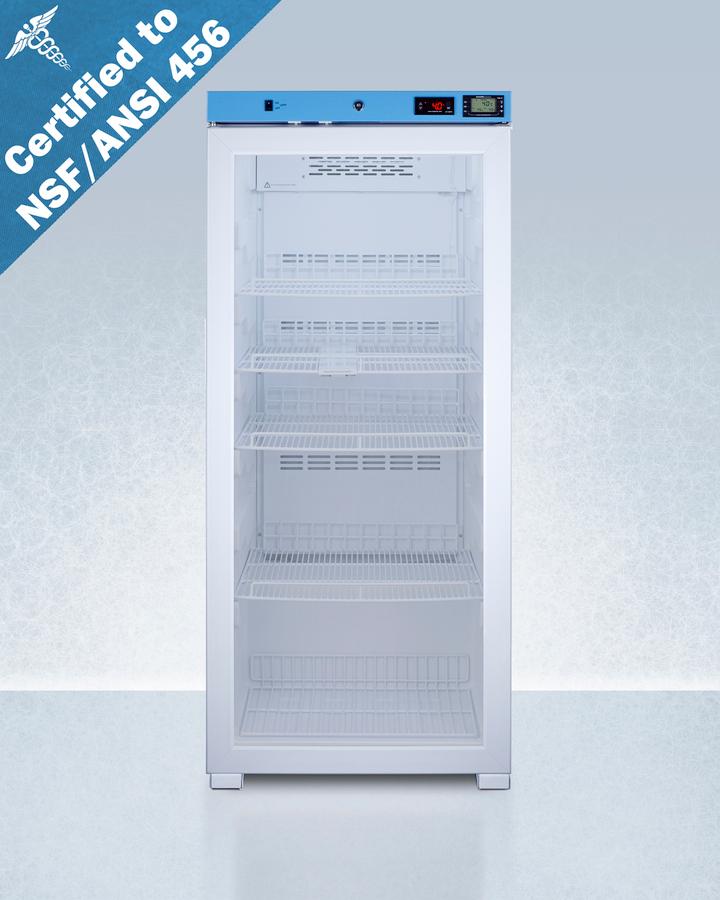 Summit ACR1012GNSF456LHD 24" Wide Upright Healthcare Refrigerator, Certified To Nsf/Ansi 456 Vaccine Storage Standard