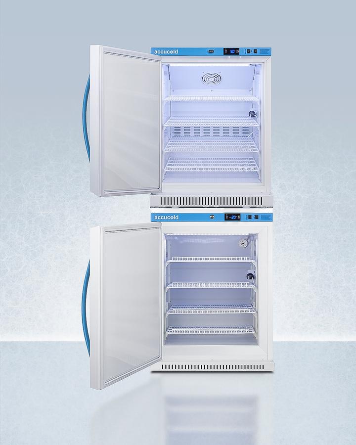 Summit ARS6PVAFZ5PVBIADASTACKLHD 24" Wide Performance Series All-Refrigerator/All-Freezer Combination