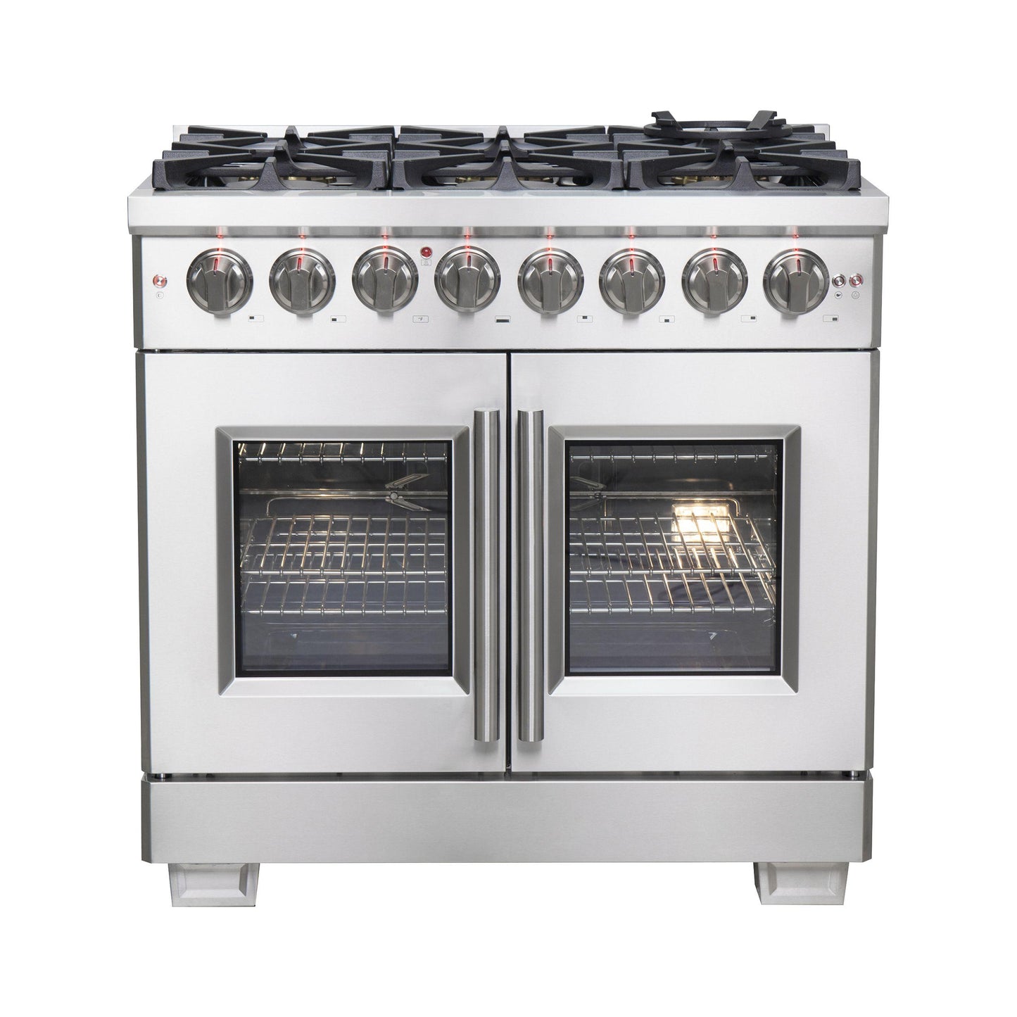 Forno FFSGS638736 Forno Capriasca 36" Freestanding French Door Dual Fuel Range