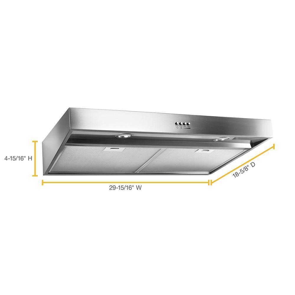 Jennair WVU37UC0FS 30" Range Hood With Full-Width Grease Filters