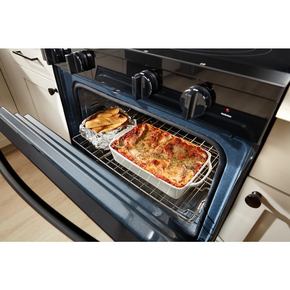 Whirlpool WFES7530RB 30-Inch Smart Electric Smart Range With Air Cooking Technology, No Preheat Air Fry, High Speed Preheat Oven, Wipeclean&#8482; Coating, And Steam/Self Clean