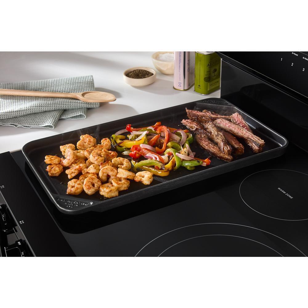 Whirlpool WFES7530RB 30-Inch Smart Electric Smart Range With Air Cooking Technology, No Preheat Air Fry, High Speed Preheat Oven, Wipeclean&#8482; Coating, And Steam/Self Clean