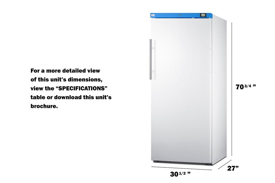 Summit URM19W 18 Cu.Ft. Upright Manual Defrost Refrigerator
