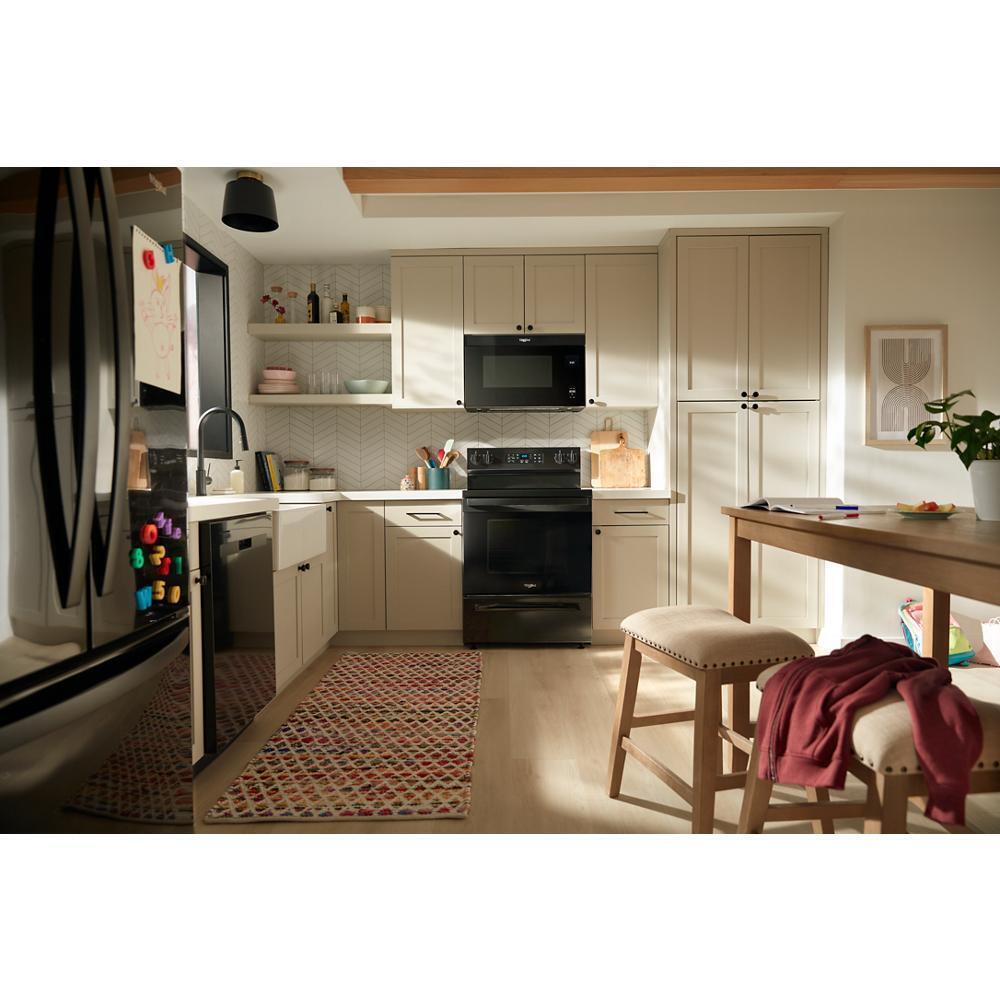 Whirlpool WFES5030RB 30-Inch Energy Star Electric Range With Air Cooking Technology, No Preheat Air Fry And Air Baking And Self Clean