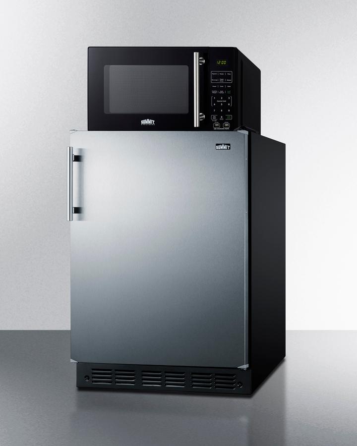 Summit MRF708BLSSA Microwave/Refrigerator Combination With Allocator