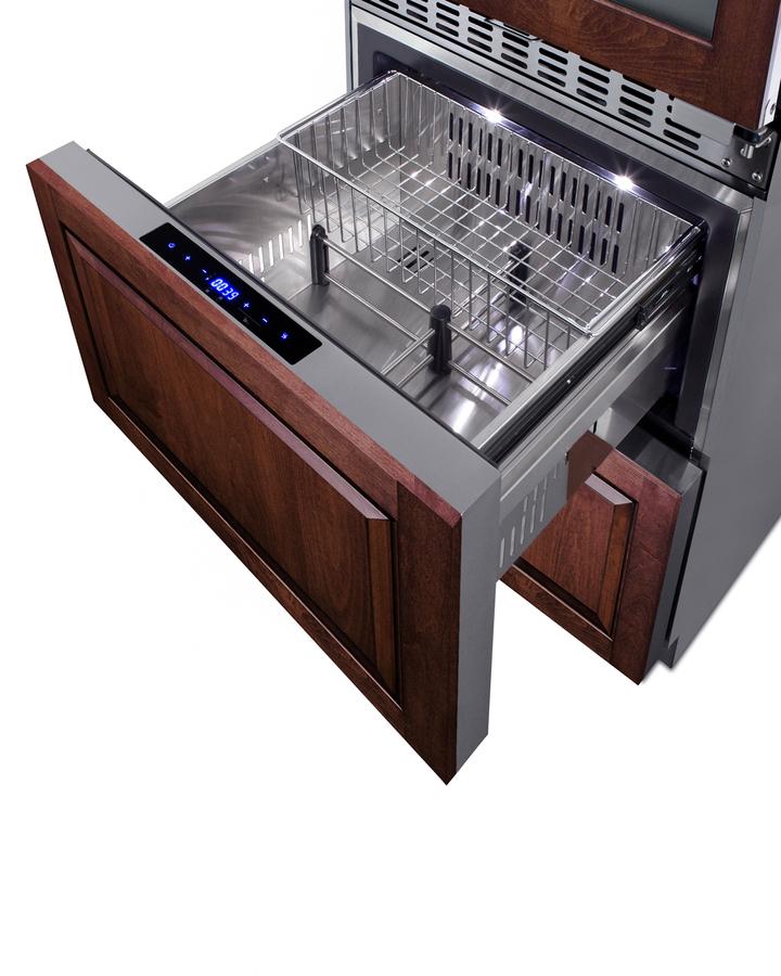 Summit SWCDRF24PNR 24" Wide Combination Dual-Zone Wine Cellar And 2-Drawer Refrigerator-Freezer (Panels Not Included)