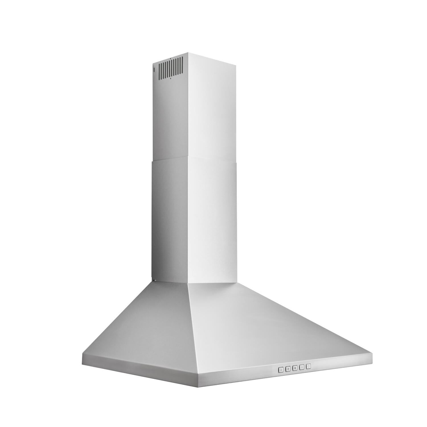 Broan BWP1244SS Broan® 24-Inch Convertible Wall-Mount Pyramidal Chimney Range Hood, 450 Max Cfm, Stainless Steel