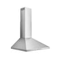 Broan BWP1244SS Broan® 24-Inch Convertible Wall-Mount Pyramidal Chimney Range Hood, 450 Max Cfm, Stainless Steel