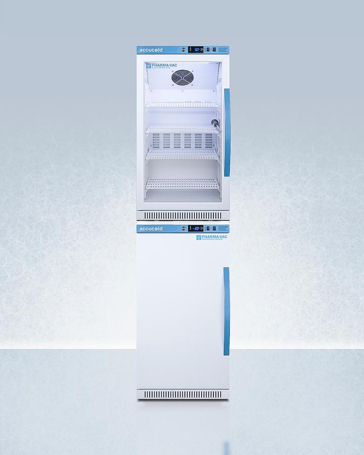 Summit ARG31PVBIADAAFZ2PVBIADASTACKLHD 20" Wide Performance Series All-Refrigerator/All-Freezer Combination