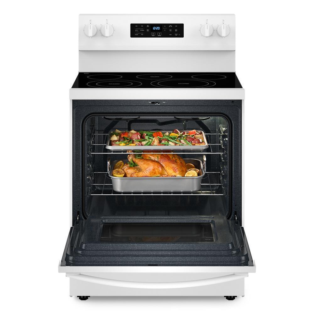 Whirlpool WFES5030RW 30-Inch Energy Star Electric Range With Air Cooking Technology, No Preheat Air Fry And Air Baking And Self Clean